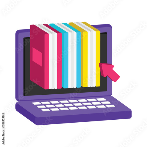Digital Library Vector style icons. EPS 10 file.