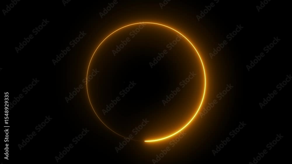 20 to 1 second modern digital countdown timer neon light style on black background, 20 seconds simple countdown timer. Circle countdown timer 20 sec animation.