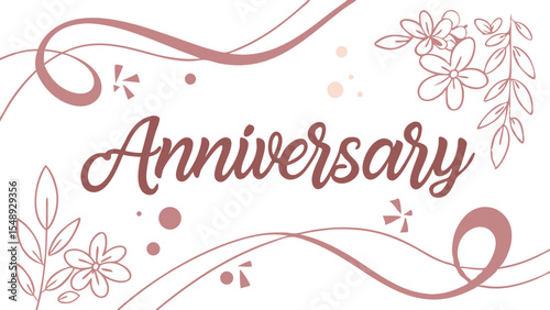 elegance and floral artistry for special moments with the word anniversay in soft colours
