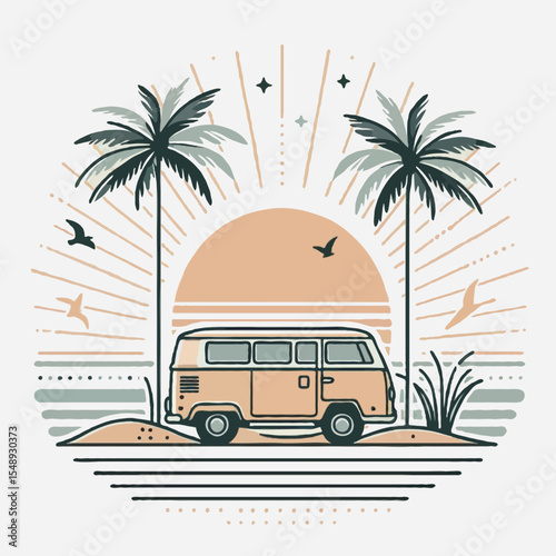 retro car vector illustration
