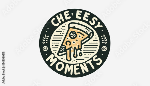 Cheesy Moments logo showcasing fun lettering with cheese elements, perfect for a lighthearted brand