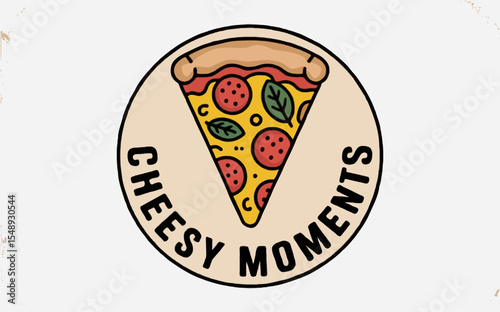 Cheesy Moments logo design highlighting quirky fonts and a cheese slice graphic