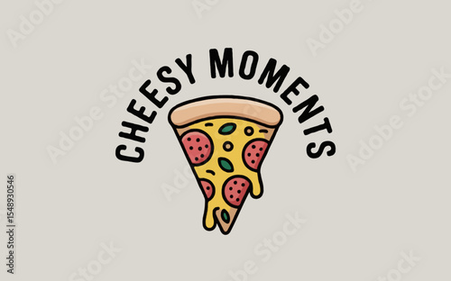 Cheesy Moments logo showcasing fun lettering and a whimsical cheese illustration