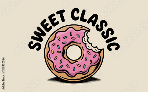 A mouthwatering array of classic sweet donuts, featuring chocolate, vanilla, and strawberry glazes on a pastel tablecloth