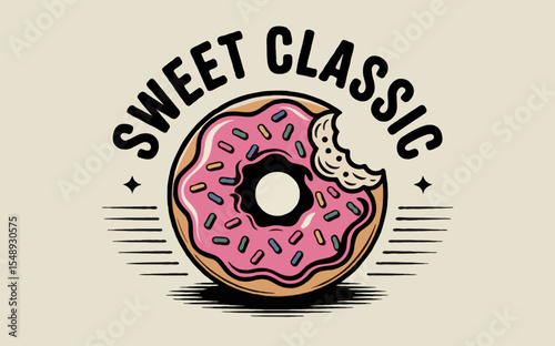 A tempting assortment of classic sweet donuts, featuring various glazes and sprinkles on a white plate