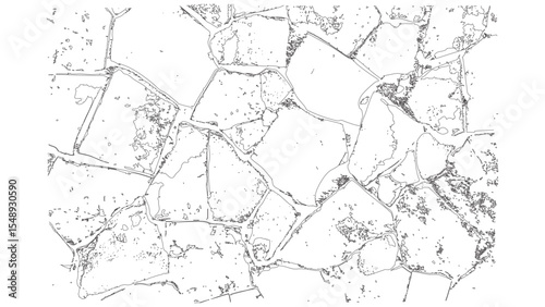 Stone Pavement Seamless Texture Line Art