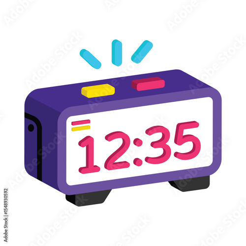 Alarm Clock Vector style icons. EPS 10 file.