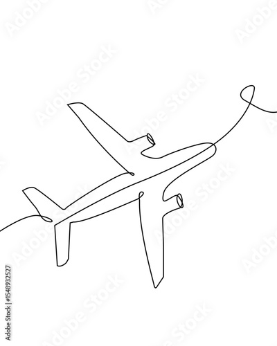 Aeroplan in one line-art