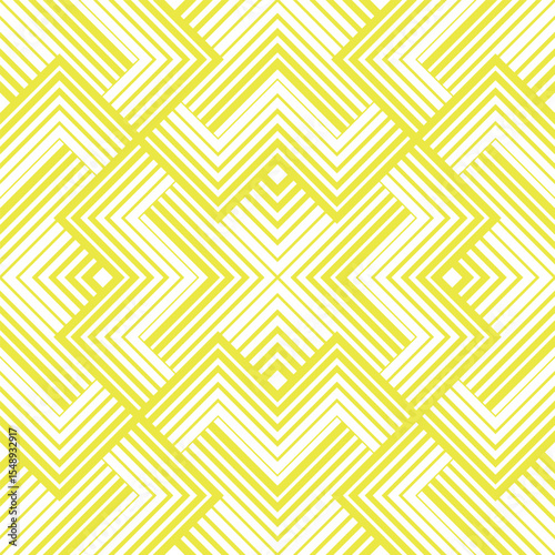 Abstract geometric pattern. A seamless vector background. White and yellow ornament. Graphic modern pattern. Simple lattice graphic design