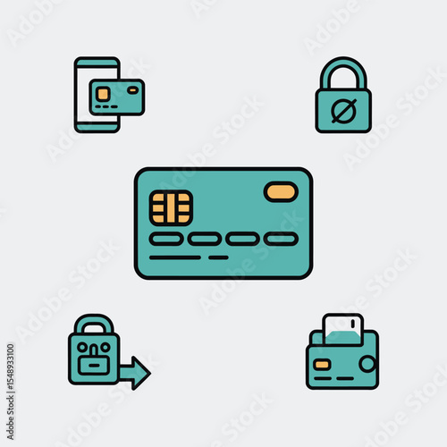 Teal Credit Card Icons Set Mobile Payment Security Encryption Data Protection Symbols Smartphone Credit Card Reader Locked Padlock Unlocked Padlock Free Download Teal Credit Card Icons Set Mobile Payment Security Encryption Data Protection Symbols Smartphone Credit Card Reader Locked Padlock Unlocked Padlock - GFXLoad