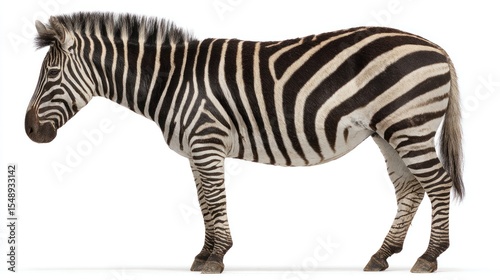 Wallpaper Mural Zebra profile on white background Torontodigital.ca