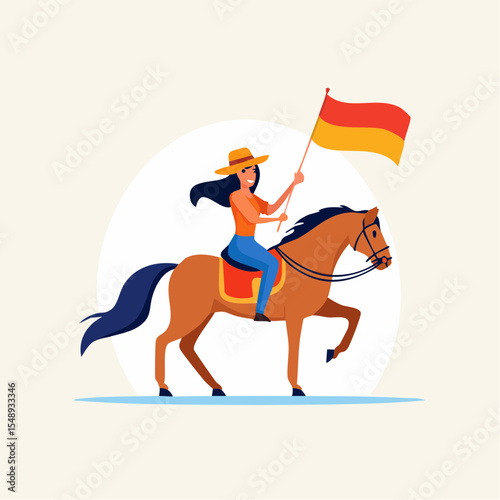 Speed and focus in this timed rodeo calf-roping scene, great for sport infographics and western designs.
