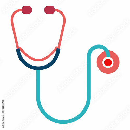 stethoscope on white background