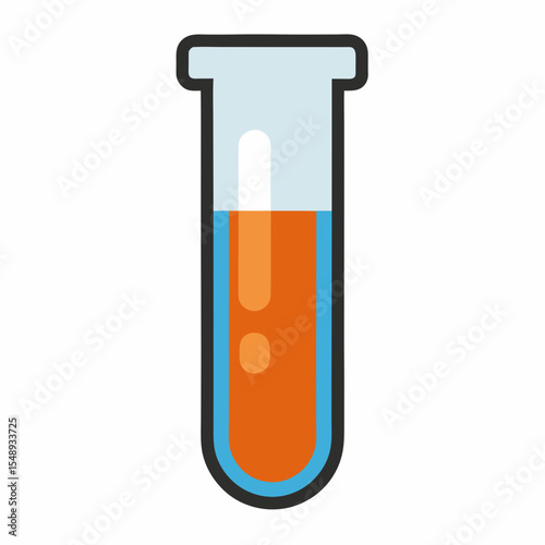 test tube with blood drop