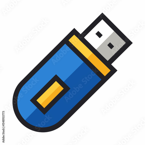 usb flash drive isolated