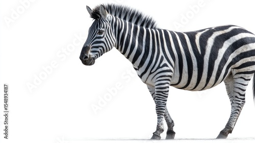 Wallpaper Mural Zebra profile against white background (7) Torontodigital.ca