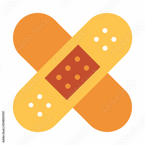 adhesive bandage on white background