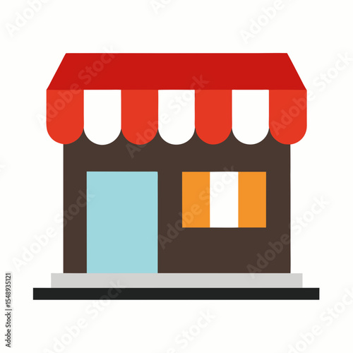 vector illustration of a shop window