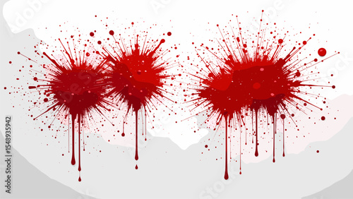 Abstract Red Splatter Paint Texture: Grunge Background
