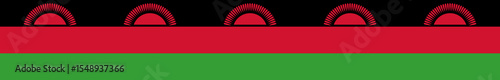 Flag of Malawi. Malawi banner. Malawi flag long banner digital vector illustration.