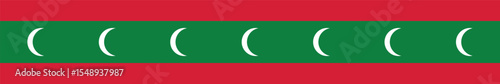 Flag of Maldives. Maldives banner. Maldives flag long banner digital vector illustration.