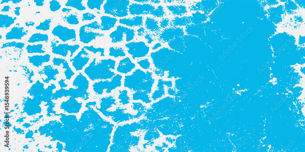 Abstract blue paint splatters and line patterns over a white background creating a modern grungy design for various creative applications.