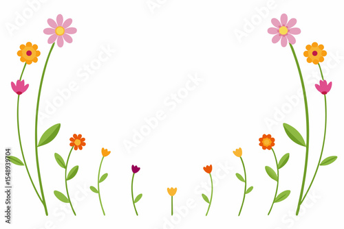 spring flowers border