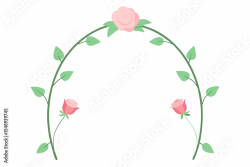 bouquet of pink roses on white