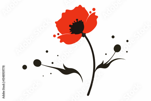 red ink splash