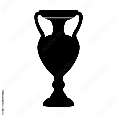 Elegant silhouette of a Grecian urn, a vessel of timeless beauty