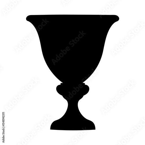 Elegant silhouette of a classic vase or goblet with refined design