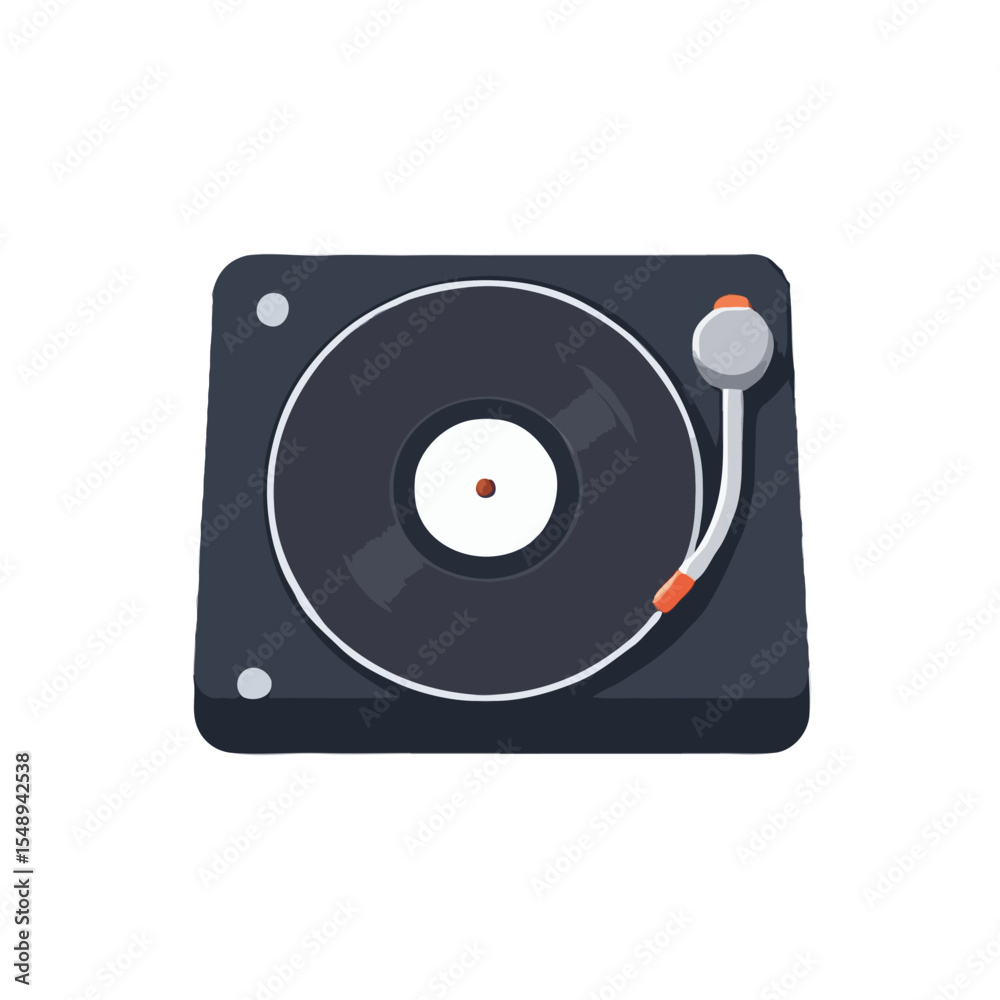 Simplified Black Vinyl Record Illustrations Simplified Black Vinyl Record Illustrations