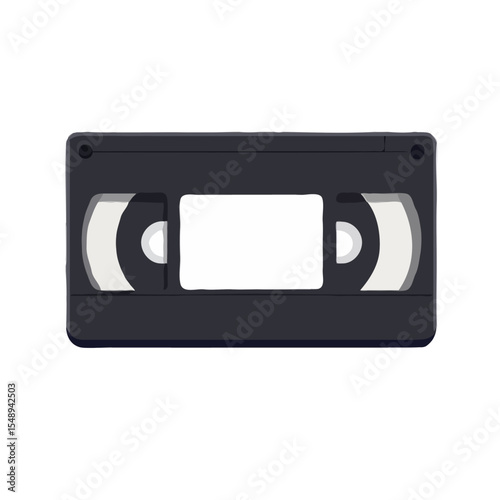 Simplified Cassette Tape Illustration