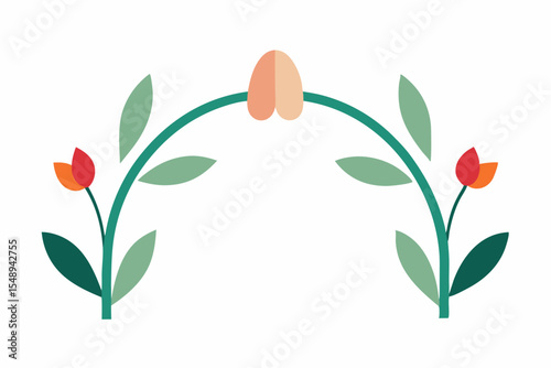 easter eggs and tulips