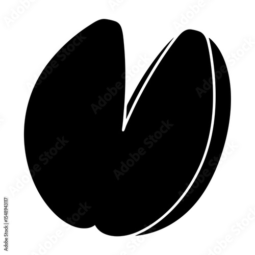 Silhouette of a broken heart shape expressing grief or heartbreak concept