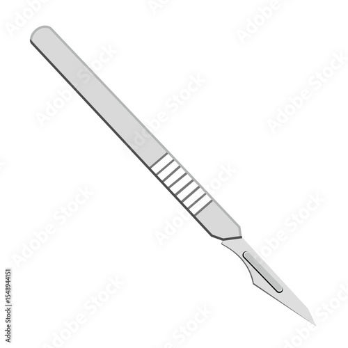 Surgical scalpel medical instrument vector illustration
