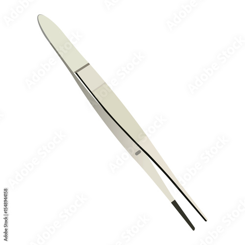 Medical tweezers surgical forceps vector illustration