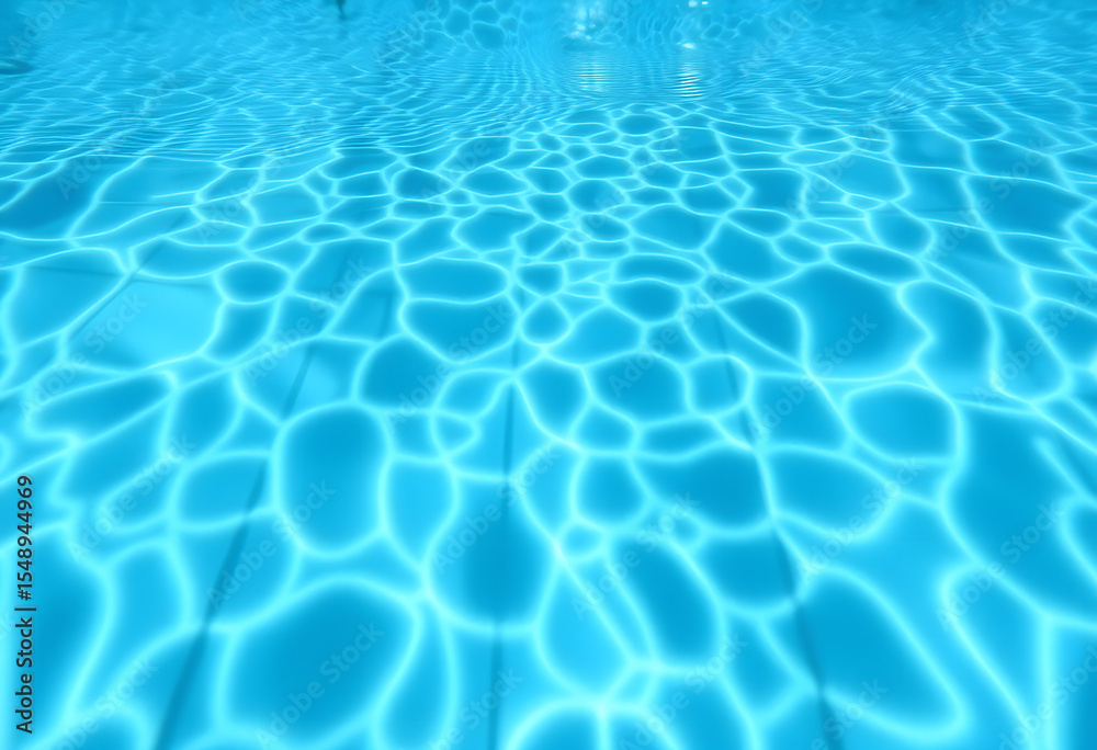 Obraz premium プールの水面に映る光のアート