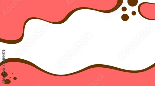 abstract fluid pattern red background with white copy space