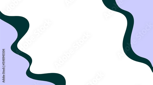 Abstract wavy shapes composition with a modern, minimalist design for background or wallpaper