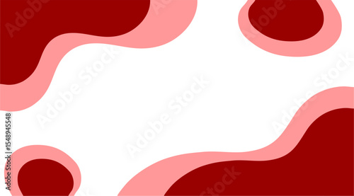 abstract fluid pattern red background with white copy space