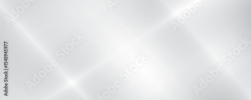 Silver foil background with metal mirror texture. Chrome gradient surface with light gloss. Vector aluminum grey sheet with reflection