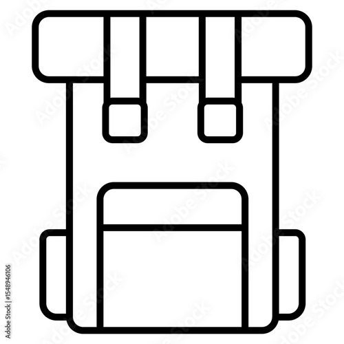 Backpack outline icon