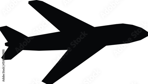 Vector air  plane icon. Simple silhouette airplane illustration.