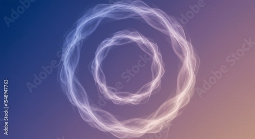 Abstract Swirling Smoke Rings Double Circle Purple Gradient Background ethereal mystical energy