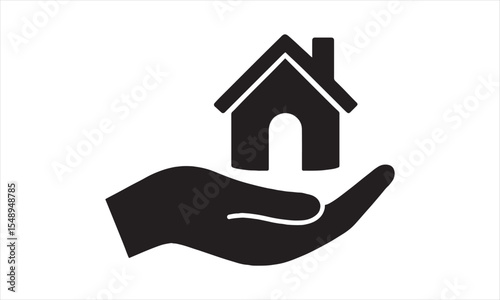 Hand Holding House Property Icon
