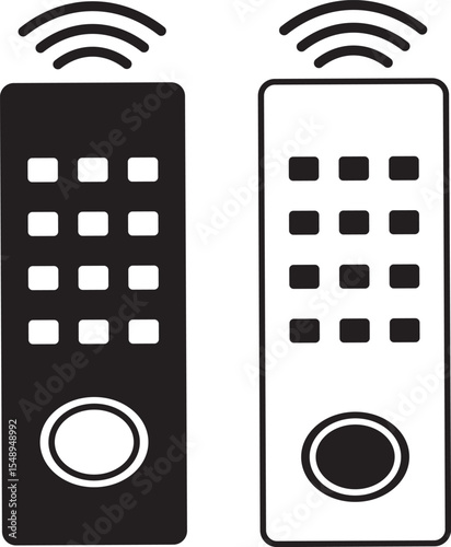 PriRemote controller for TV in flatbackground icons. television icon  sign vector.Remote icon in thin outlined.illustration on white , glyph style,
 photo