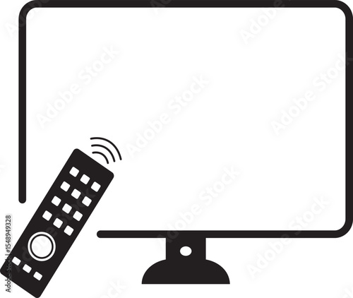 tv remote controller icon. television icon  sign vector.Remote icon in thin outlined.smart tv icon,
