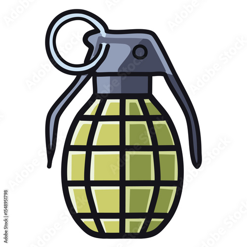 Minimal Hand Grenade Icon for Military UI Elements dan War Visuals

