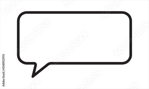 Empty Speech Bubble Icon - Chat Box Dialogue Frame